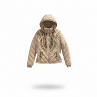Harmattan Dashiki Puffer Jacket – Multi on Ivory