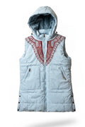 Harmattan Puffer Vest - Red on Blue