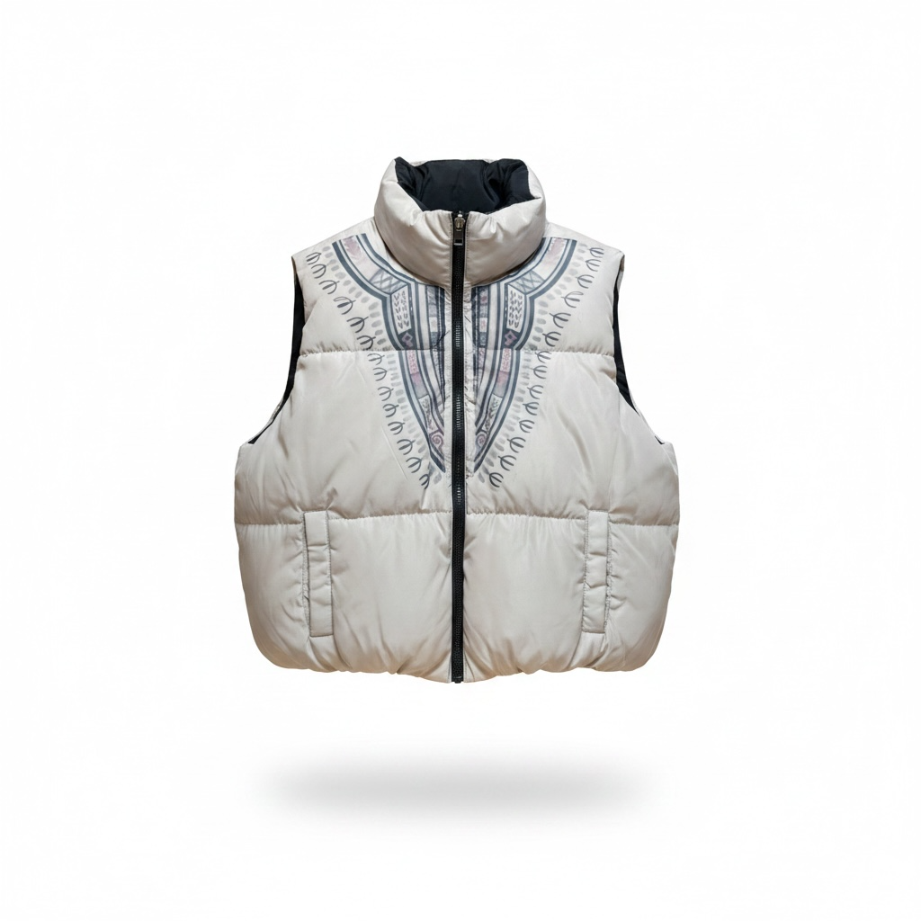 Harmattan Puffer Vest - Navy Blue and Purple
