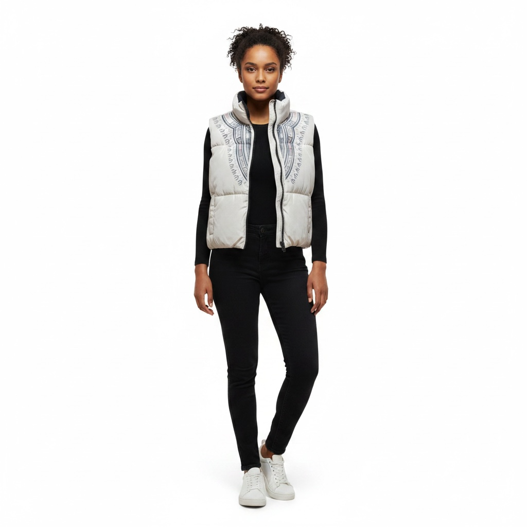 Harmattan Puffer Vest - Navy Blue and Purple