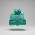 Harmattan Cropped Puffer Vest (Green & Gray)