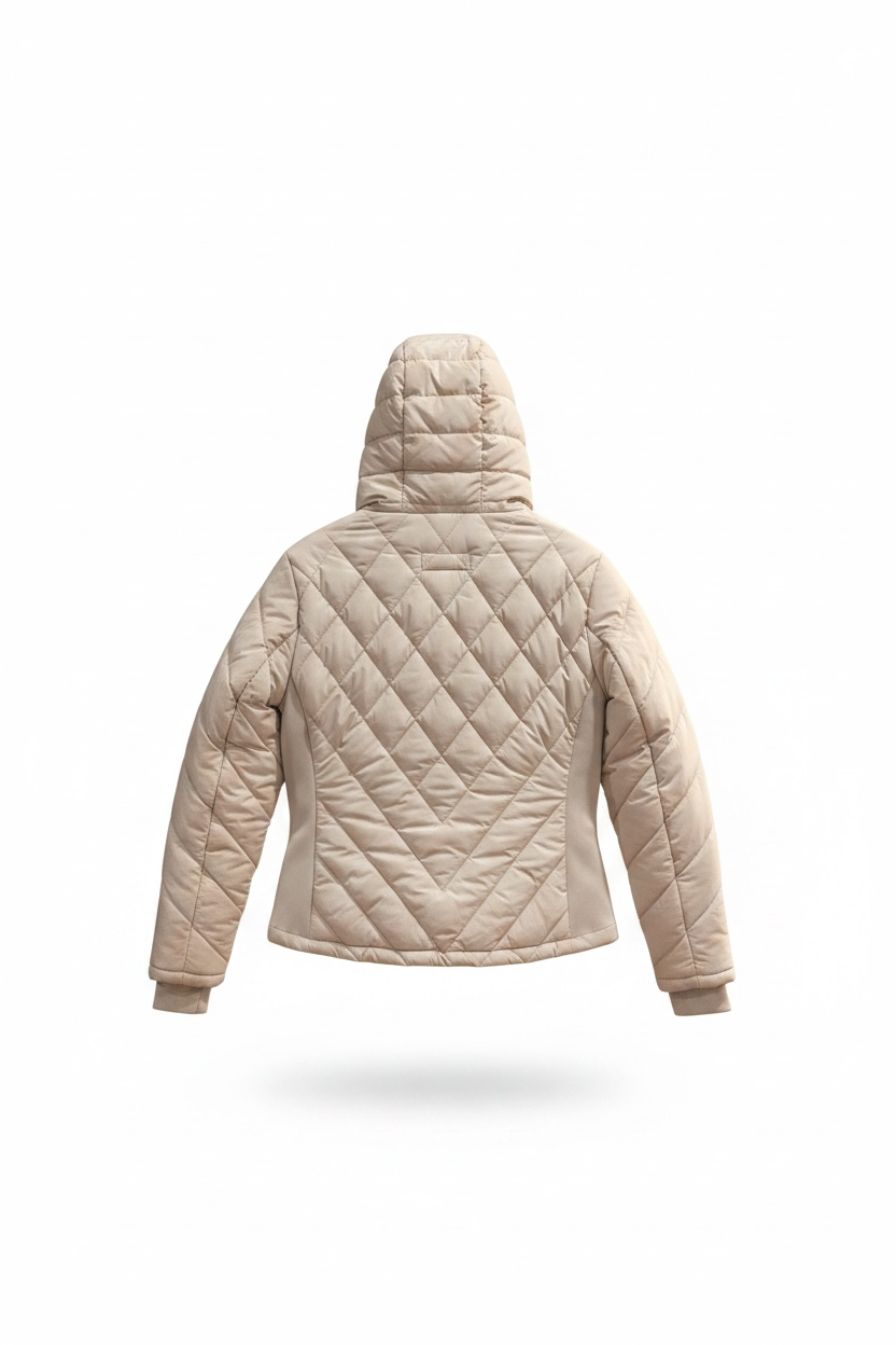 Harmattan Puffer Jacket (Multi on Ivory)