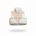 Harmattan Cropped Puffer Vest - Peach on White
