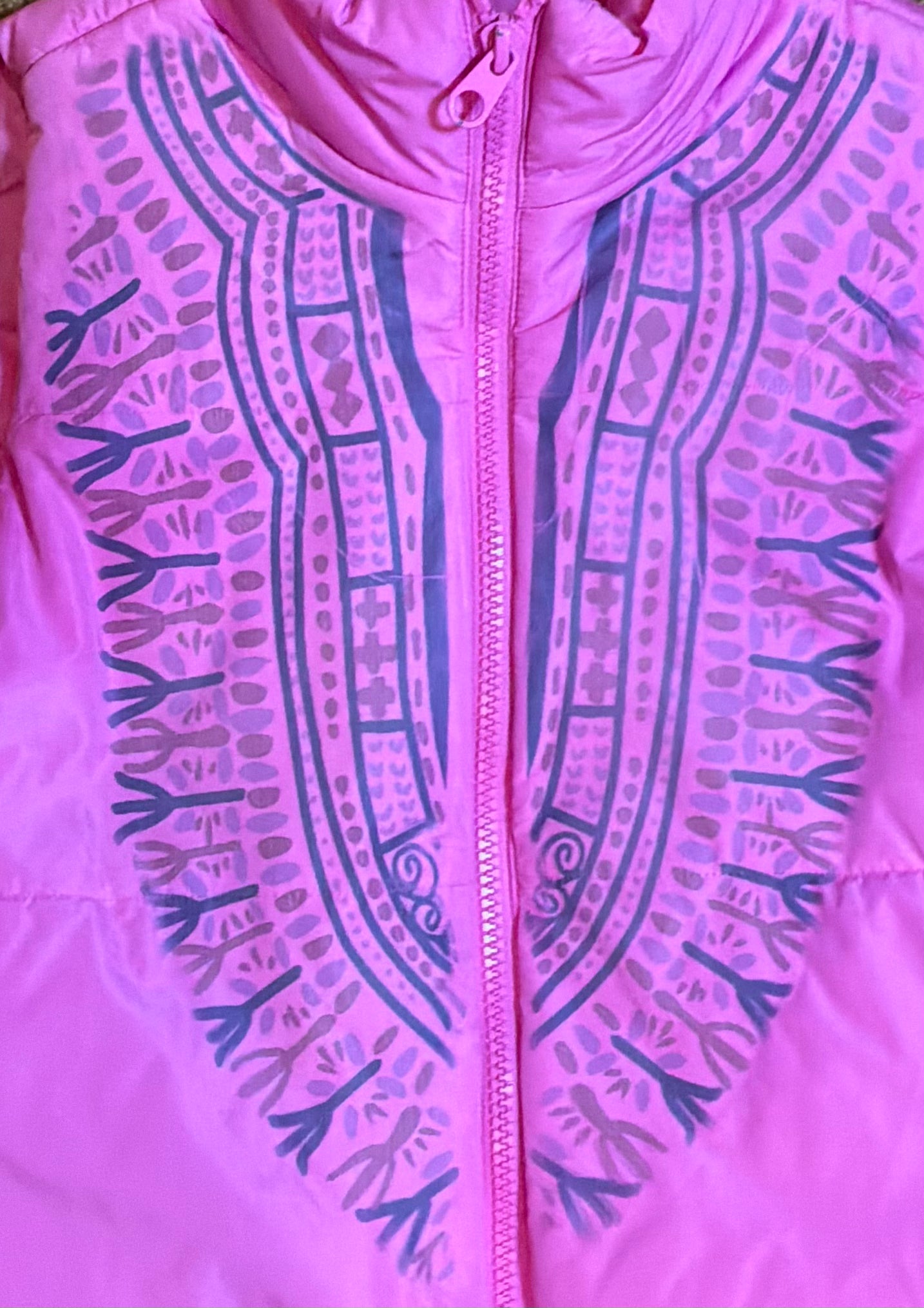 Harmattan Puffer Vest - Multi on Pink