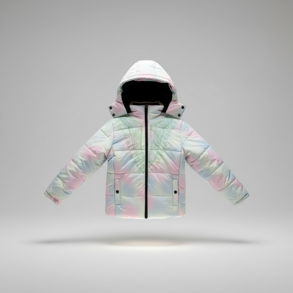 Kids Harmattan Puffer Jacket (Green on Multi)